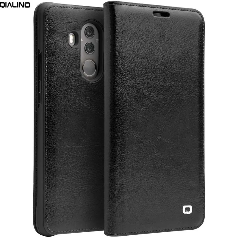 QIALINO Genuine Leather Case for Huawei Mate 10 Pro Classia Flip Bag Sleep Wake Function phone cover mate10 | Мобильные телефоны и