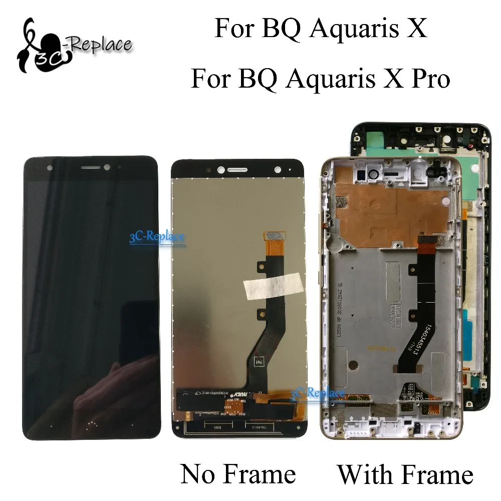 Тестирование 5,2 дюймов для BQ Aquaris X/BQ Aquaris X Pro ЖК дисплей+ сенсорный экран планшета Ассамблеи с рамки