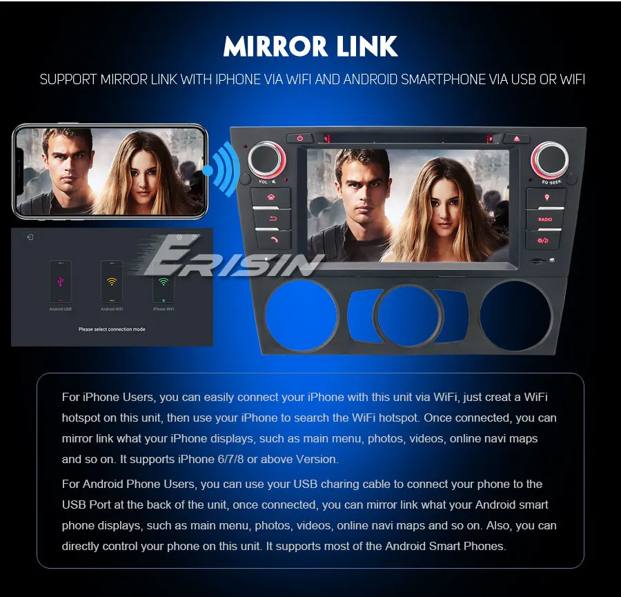 Excellent 7" Android 9.0 Pie OS Car DVD Multimedia GPS Radio for BMW E90 2005-2012 E91 2005-2012 E92 2006-2013 E93 2007-2013 M3 2007-2012 14