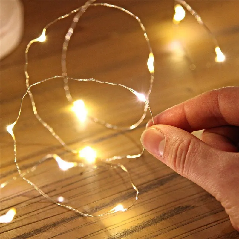 1-5M Copper Wire LED String lights night light Holiday lighting For Garland Fairy Christmas Tree Wedding Party Decoration