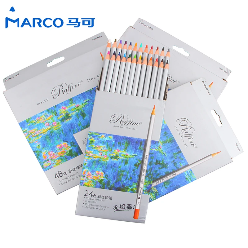 

72 Color Pencil lapis de cor professional Non-toxic Lead-free colored wooden stationery pencil drawing Sketches Faber castell