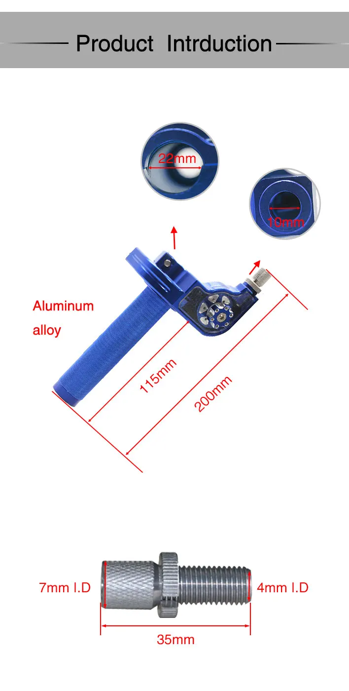 Alconstar Мотоцикл с ЧПУ Алюминиевый Регулируемый Быстрый Твистер дроссельной заслонки ручки используется на 50-250cc грязи питбайк