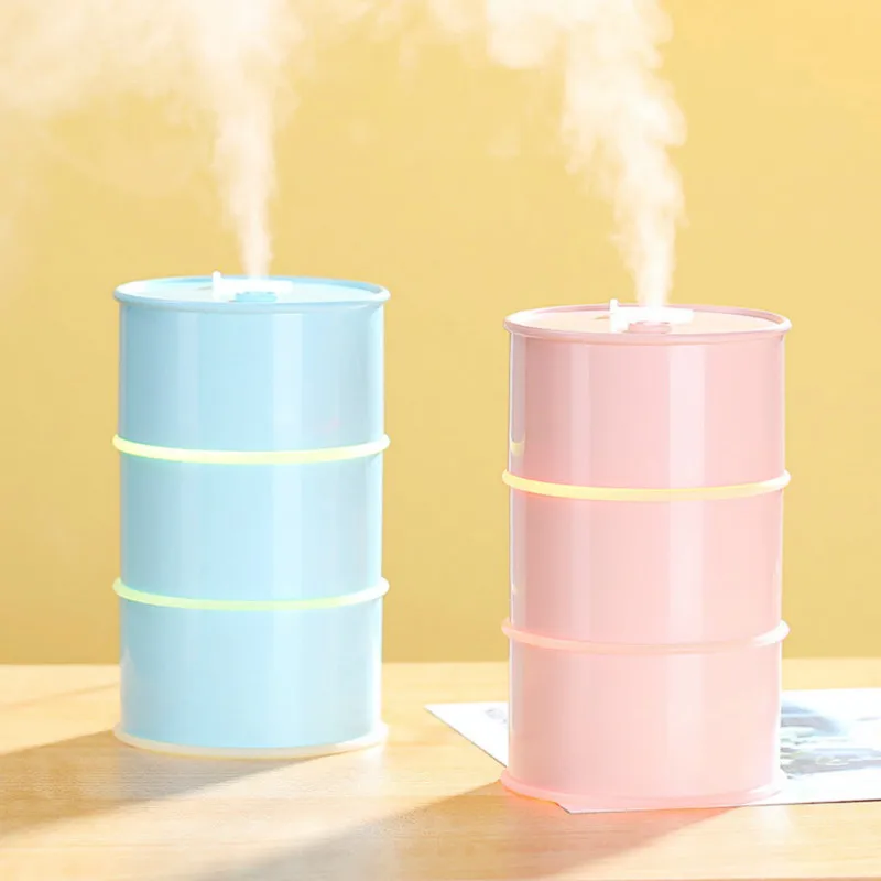 

Lovely Oil Drum Mini Humidifier Android Power Cord Interface USB Atomizing Automatic Humidifier Timing Anti-dry Low Noise