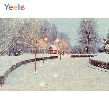 

Yeele Winter Room Decor Chalet Light Fallen Snow Photography Backdrops Personalized Photographic Backgrounds For Photo Studio
