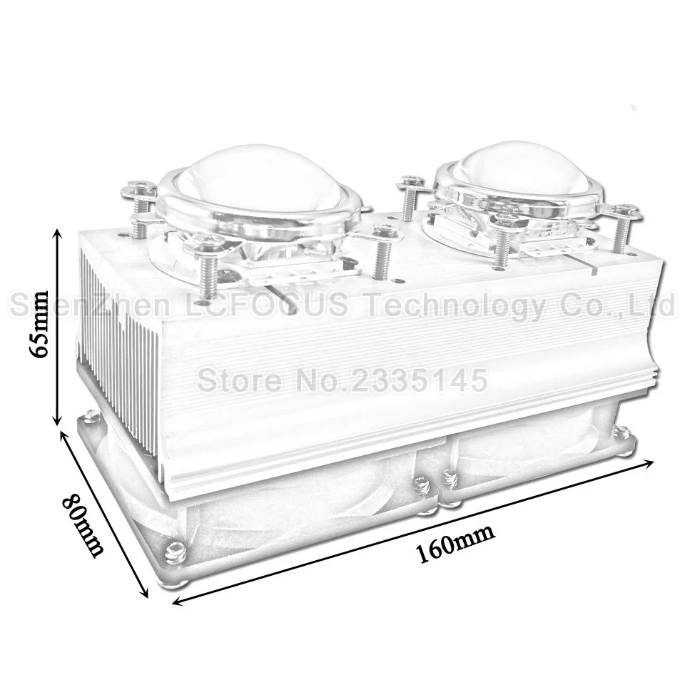  LED Heatsink Cooling Radiator + 60 90 120 Degrees Len + Reflector Bracket + Fans For 20 30 50 100 2 - 32832080290