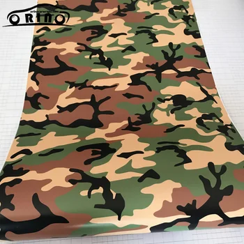 

50CMx200/300/500CM Woodland Green Camouflage Printed Vinyl Car Wrap Film PVC Adhesive Motorcycle Scooter Bike Decal Sticker