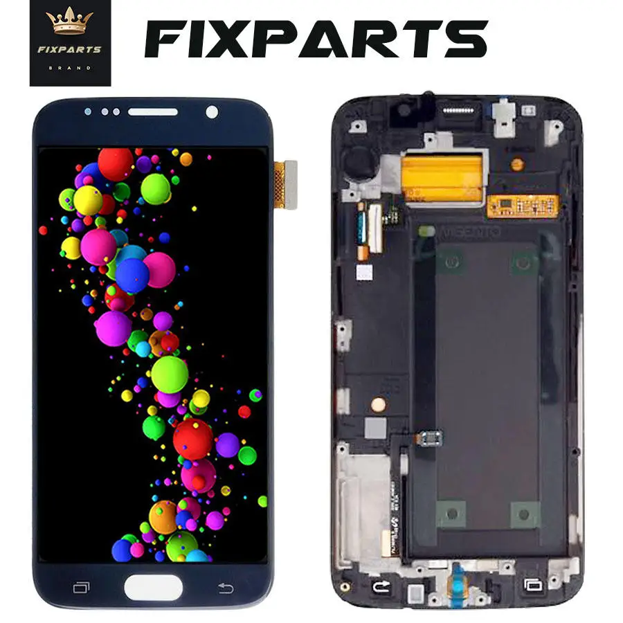 SUPER AMOLED 5 1 ''дисплей для SAMSUNG S6 G920 G920F черный ЖК дисплей GALAXY Edge G925 G925F сенсорный