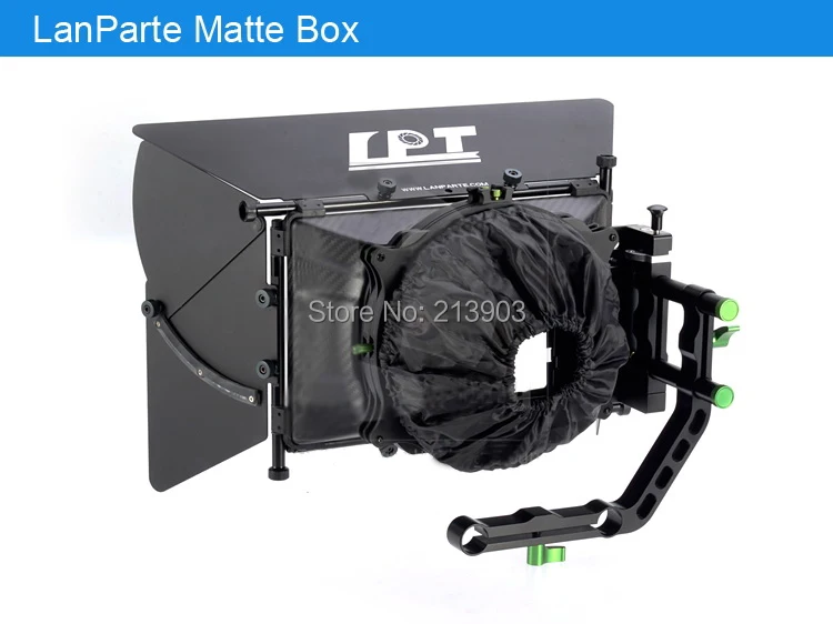 

Lanparte MB-02 4*4 Camera Carbon Fiber Matte Box V2 W/ 5 Donuts F DSLR 5D3 BMCC