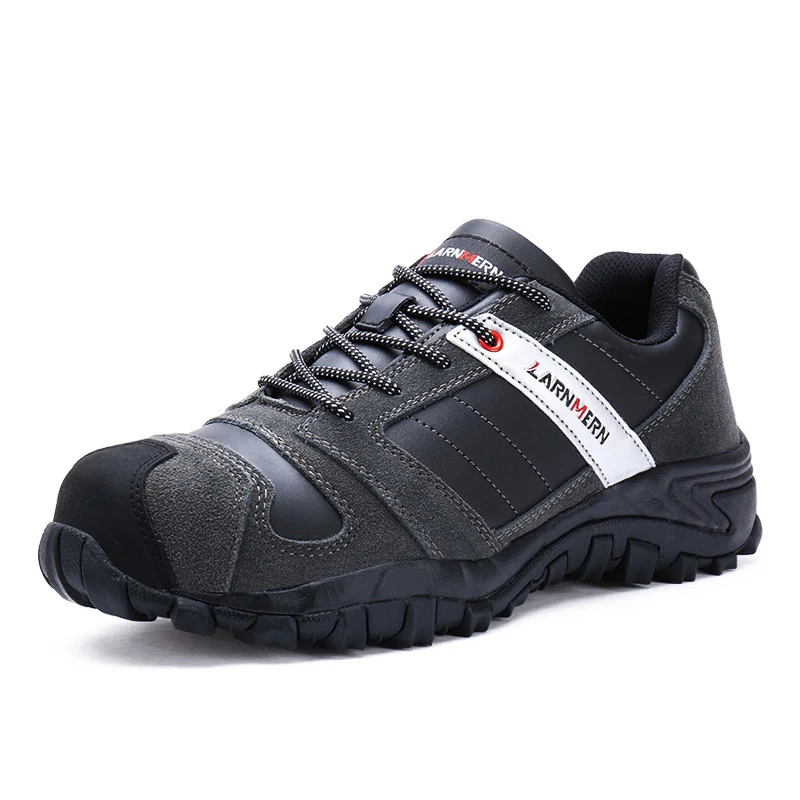 

MODYF Men Steel Toe Cap Work Safety Shoe Genuine Leather Casual Anti-kick Footwear Outdoor Puncture Proof Sneaker
