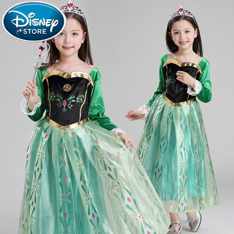 Платье Disney Холодное сердце Анна Эльза София платье Рапунцель костюм для детей|skirt