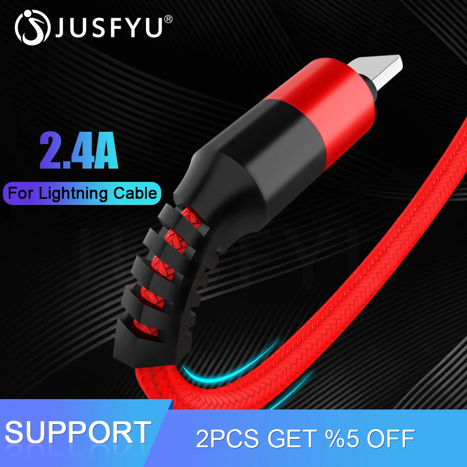 

USB Cable For iPhone XS Max XR X 8 7 6 6s Plus 5 5S SE iPad Pro Mini Fast Charging Charger Data Cord Mobile Phone Cables