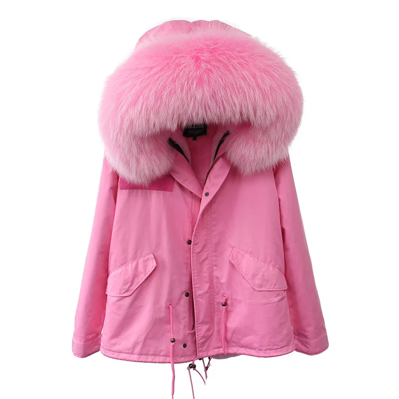 2020 New Pink Winter Coat Women Winter Jacket Women Parka Fur Coat