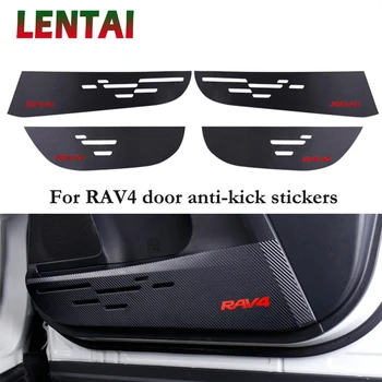 

OVERE Auto Car styling Interior Door Anti Kick Pad Mat Sticker Door Stickers For Toyota RAV4 Corolla 2014 2015 2016 Accessories