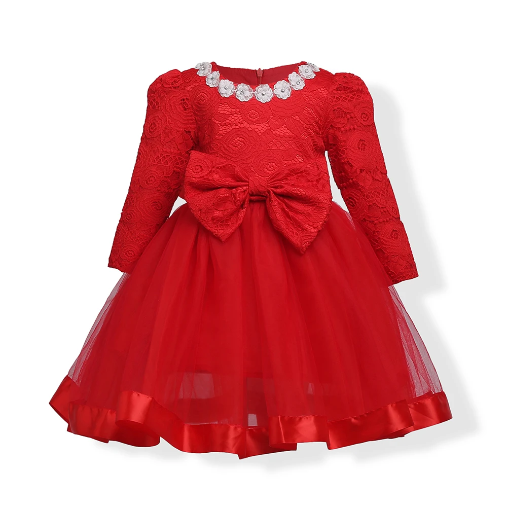 ZT1783 Spring Kids Party Dress Autumn Little Girl Dress Floral Girl