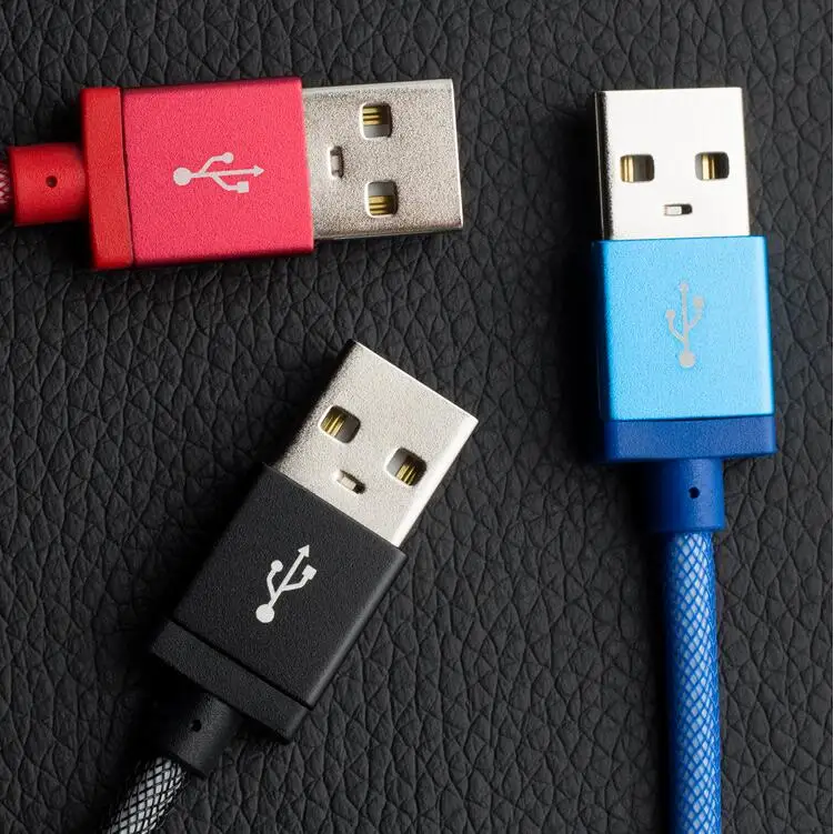 المصغّر USB كابل 1 m 2 m 3 m سريع شحن النايلون USB مزامنة بيانات الهاتف المحمول الروبوت محول كابل الشاحن ل سامسونج كابل