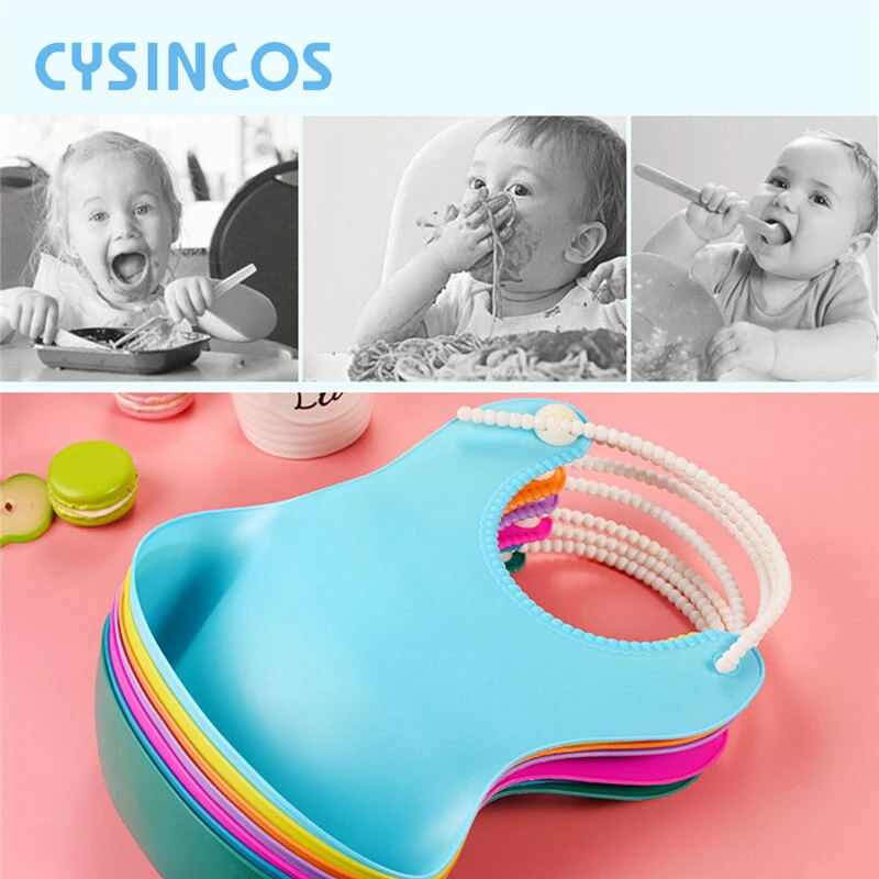 Kid Infant Silicone Gel Bibs Baby Soft Waterproof Saliva Dripping Toddler Children Feeding Tool Boy Girl Burp Cloth Bandana | Детская