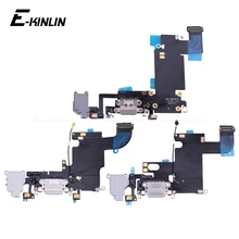 De alta calidad de carga Flex Cable para iPhone 5S SE 6 6S 7 7 Plus USB puerto del cargador del muelle conector con Mic Flex Cable