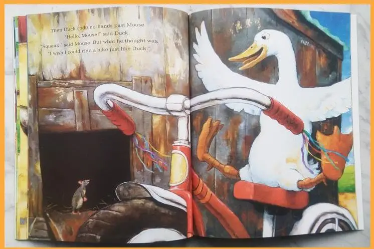 Free shipping Children English picture book David Shannon classic picture book Duck on a Bike author Kedik Award Free shipping Children English picture book David Shannon classic picture book Duck on a Bike author Kedik Award