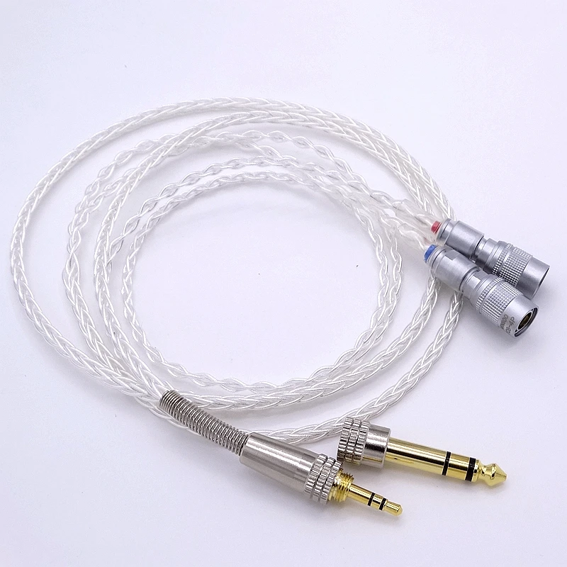  Hi-end 8 Cores 1.2M Silver Plated Headphone Upgrade Cable For Mr Speakers Ether Alpha Dog Prime