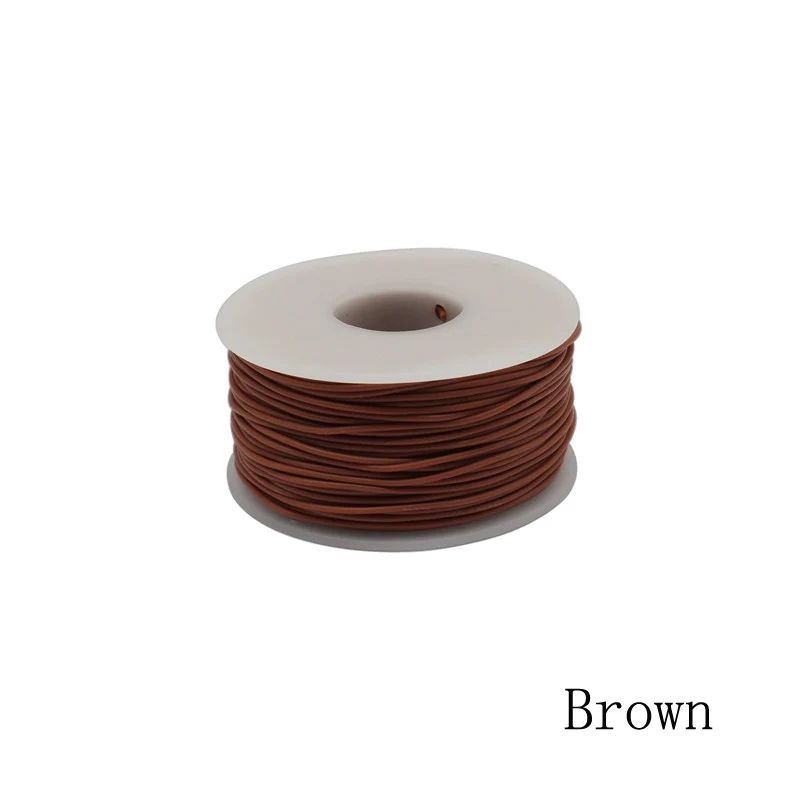 50 meters silicone wire 30AWG wire diameter 0.8mm stranded wire tinned copper wire and cable 10 colors optional DIY - Color: brown