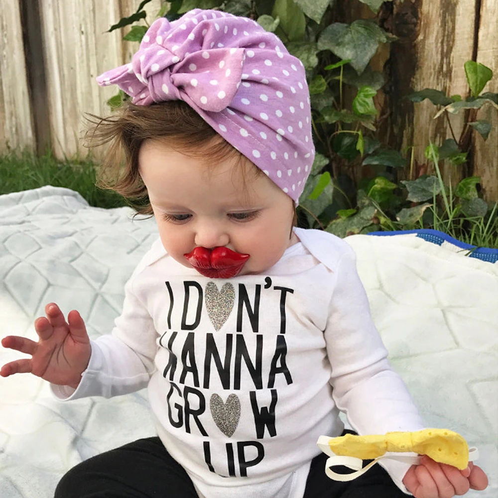 1 PC Sweet Dot Baby Girl Hat with Bow Candy Color Turban Cap for Girls Elastic Infant Bowknot Beanie Accessories | Детская одежда и