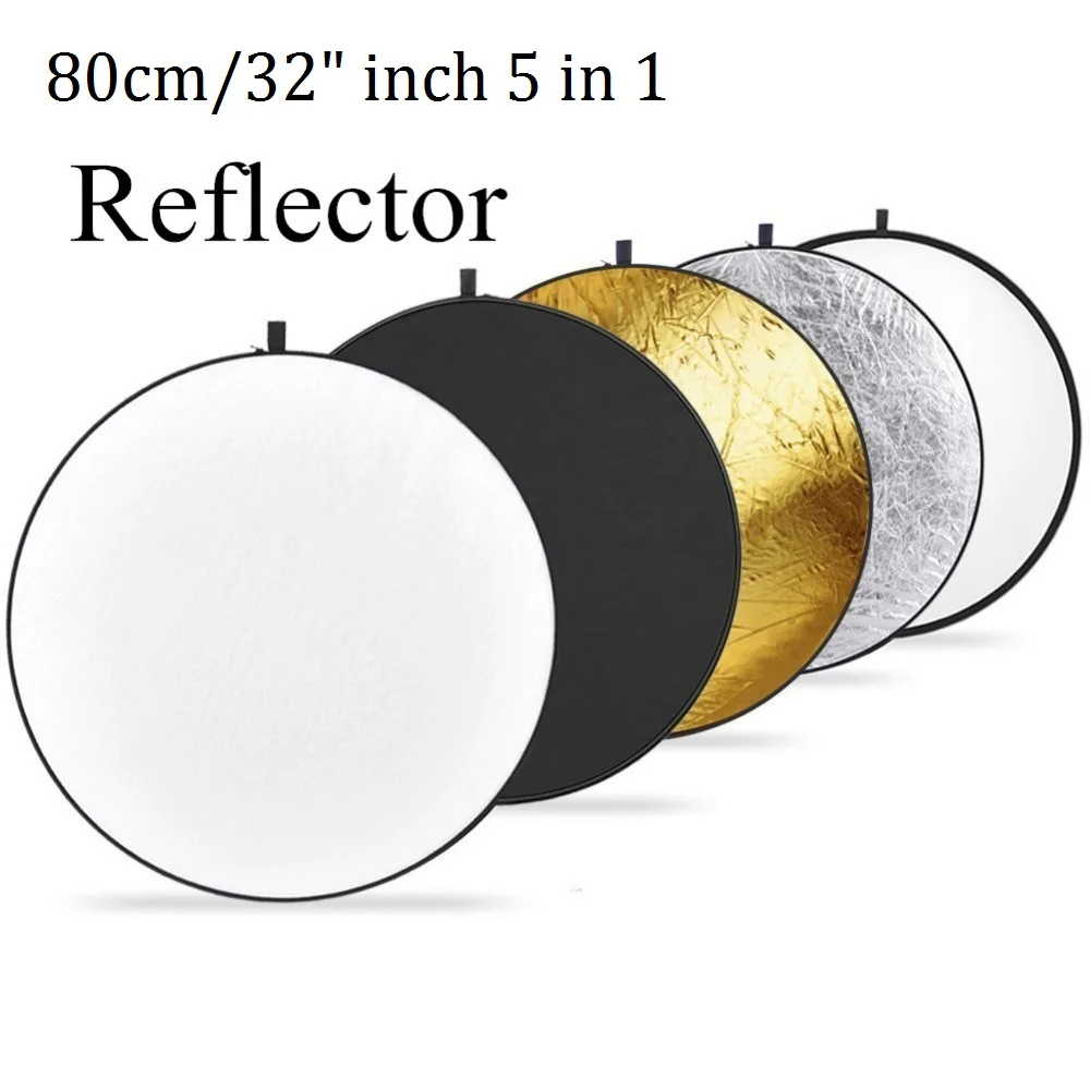 32 80cm 5 in 1 Light Mulit Collapsible Disc Reflector Portable Light Round Photography Photo