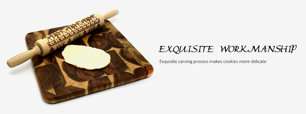 Elk Pattern Embossed Rolling Pin Baking Tool