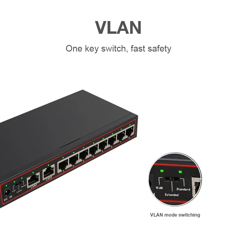 Сетевой коммутатор Spoe 250 м 10 портов сетевой POE Power Over Ethernet для IP камеры 100 Мбит/с