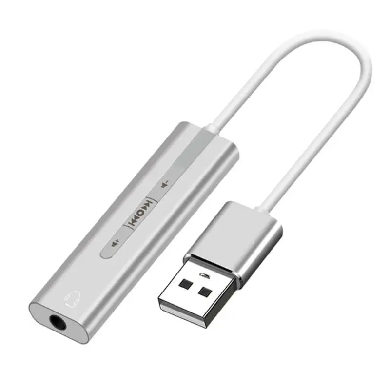 2 в 1 внешняя звуковая карта USB до 3,5 мм разъем, гарнитура микрофонный адаптер