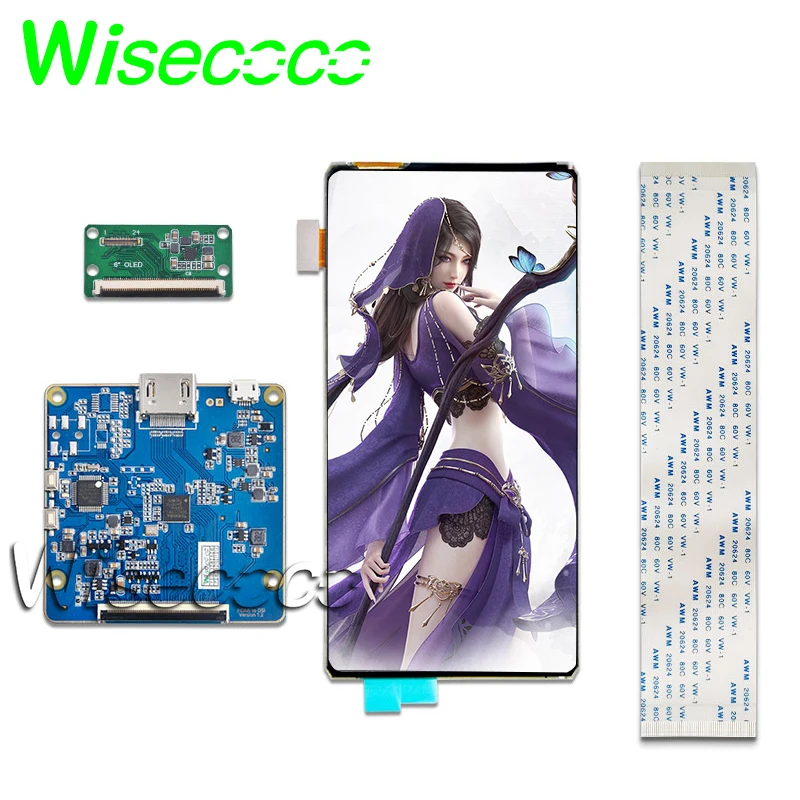 6 inch 2160x1080 Flexible oled display soft with 