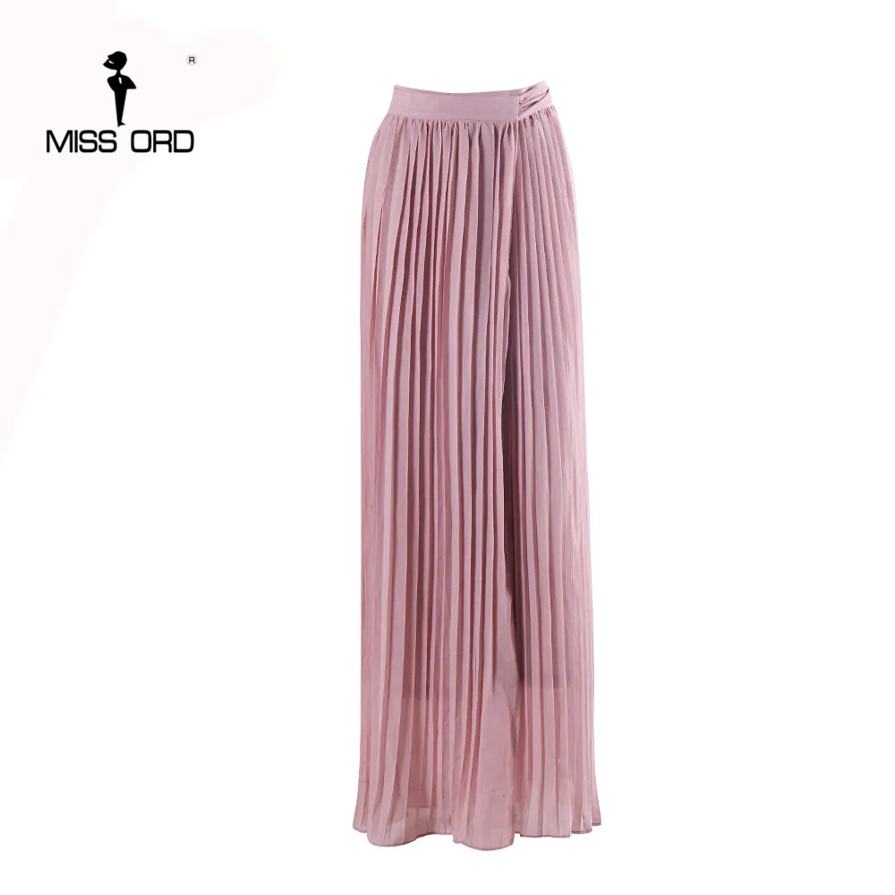 

Free shipping Missord 2015 Sexy irregular folds split skirts FT4364
