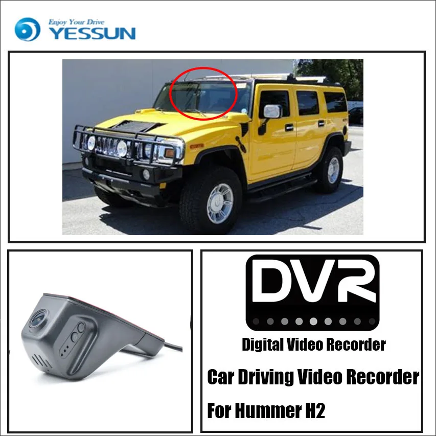 YESSUN for Hummer H2 Car Driving Video Recorder Wifi DVR Mini  Camera Novatek 96658 FHD 1080P Dash Cam Night Vision