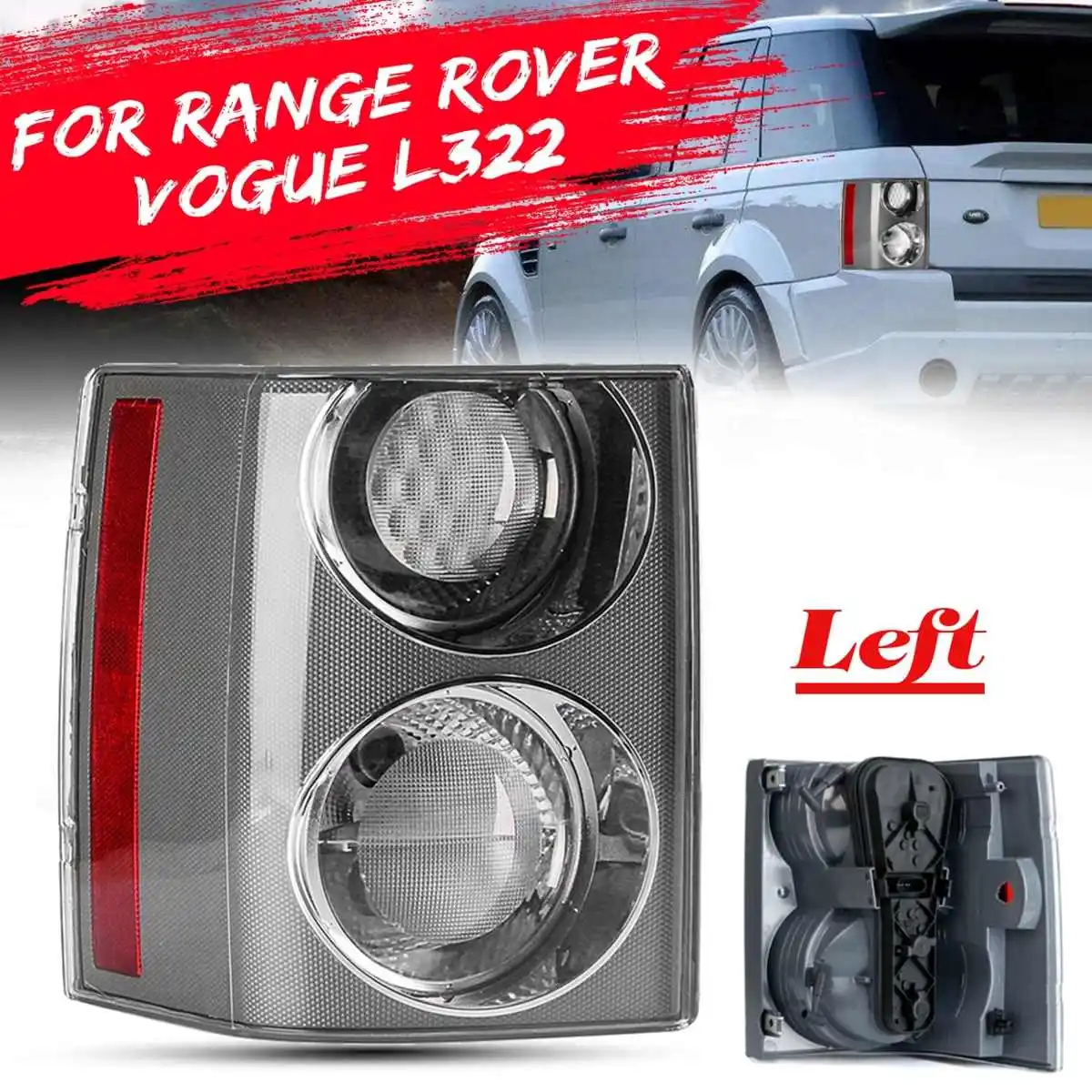Для RANGE ROVER VOGUE L322 2002 2003 2004 2005 2006 2007 2008 2009 1 шт. боковой задний светильник, стоп-сигнал, светильник с прозрачными линзами - Цвет: Left Side