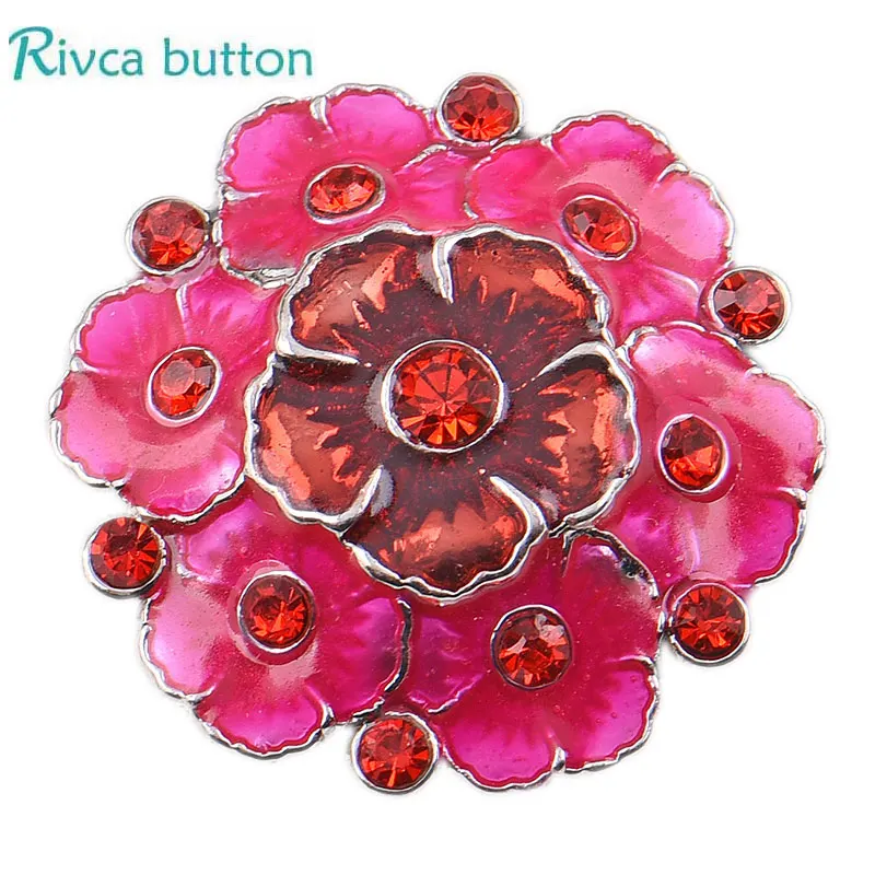 Браслет Rivca Snap ginger Button ювелирных изделий diy18мм в виде цветов модные кнопки