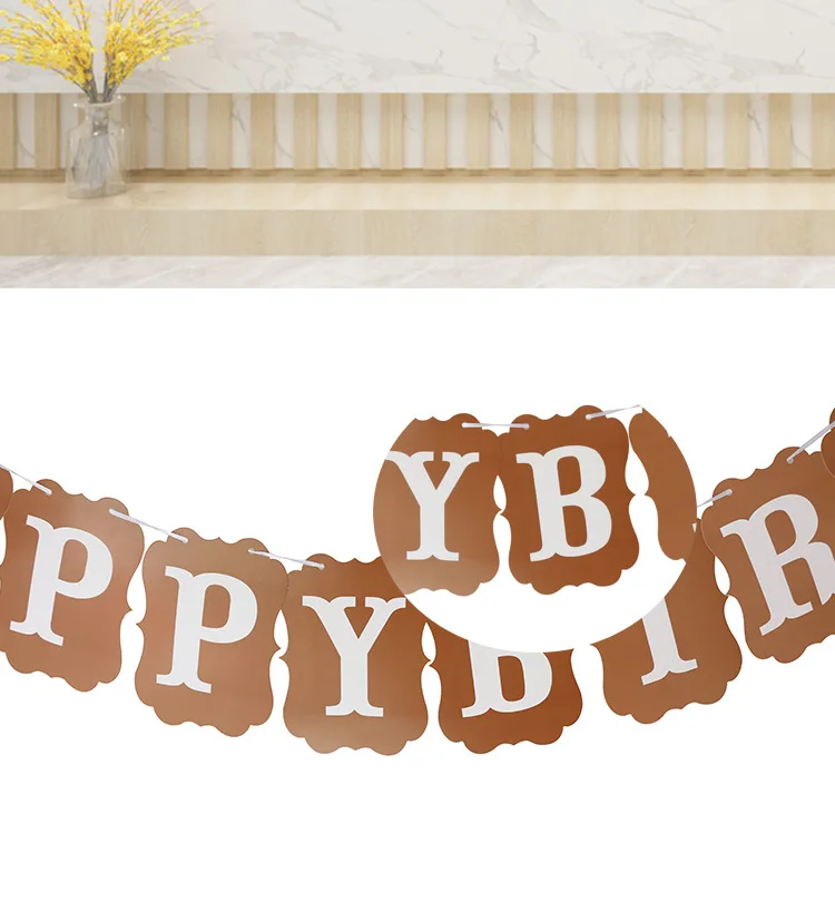 1 PCS с днем рождения баннер с буквенным принтом вечерние флаги Baby Shower День рождения украшения Photo Booth День рождения украшения для детей