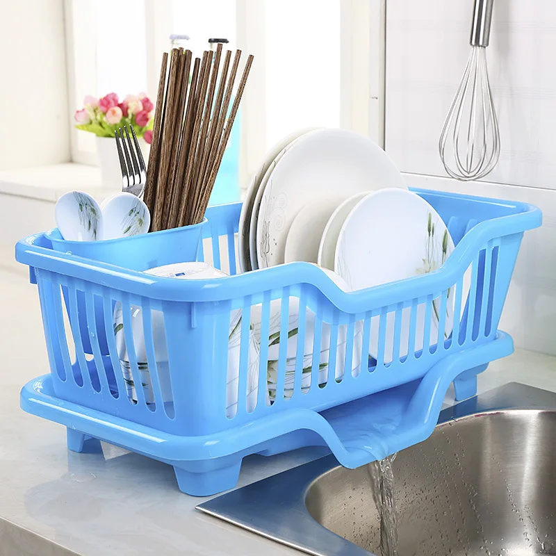 

Kitchen Utensils Dishes Plastic Drain Storage Rack Creative Home Place Type Tableware Spoon Storage Basket Kitchen Storage Tools