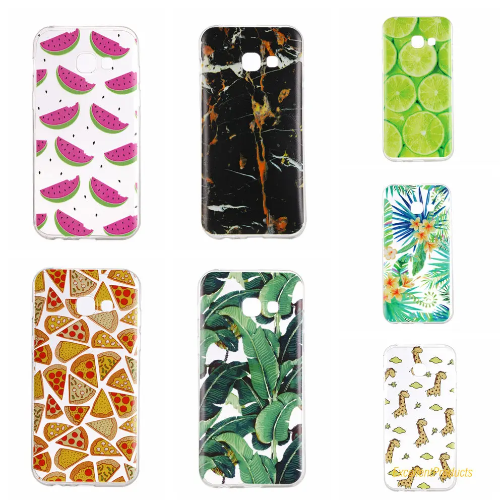 

Fashion Cool Painted TPU Phone Case Ultra Thin Soft Silicone Phone Shell Smart Back Cover For Samsung A5 2017