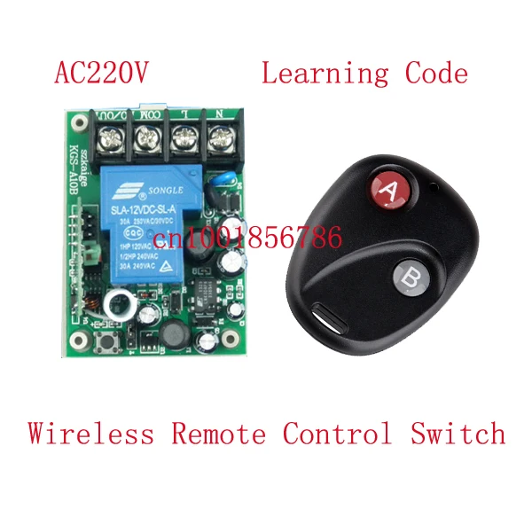 

AC85V-280V 220V 110V 3000W Wide Voltage input Full RF Wireless Remote Control Switch Receiver Transmitter Big wiring terminal