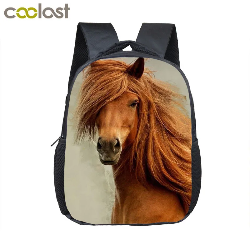  War Horse Backpack Boys Girls Children School Bags Cartoon Pony Kindergarten School Backpacks Baby  - 32955017210