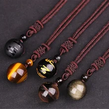 Ожерелья и подвески из натурального камня, подвески из смешанных бусин, Шариковая сменная удача, любовь для женщин и мужчин, ювелирные изделия фэншуй