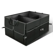 Car Accessories Trunk Organizer Box Collapsible Black Toy Food Storage Bag Protable Container Reserve for Cars SUV