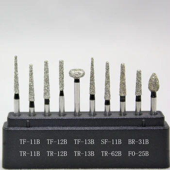 

High Speed Handpiecess Dentist Tools 10Pcs/Box FG1.6 Dental Diamond Burs Set Use For Porcelain Polishing Dentist Product