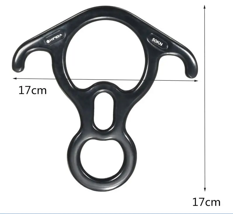 Cena XINDA outdoor aluminium stop magnezu wspinaczka skałkowa 8 słowo pierścień 50KN Ox Horn Hoop urządzenie Abseiling downhill zwolnij Descender