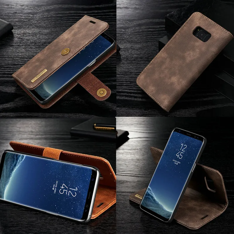 

YISHANGOU Phone Case For Samsung S7Edge S8Plus Note8 A3 A5 A7 J3 J5 J7 Pro 2017 Luxury Real Leather Wallet Flip Stand Cover Capa