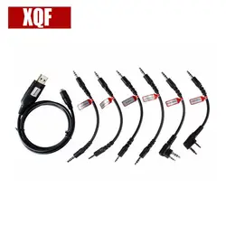XQF 6 в 1 USB кабель для программирования для Motorola YAESU HYT ICOM BAOFENG KENWO двухстороннее радио с программирования