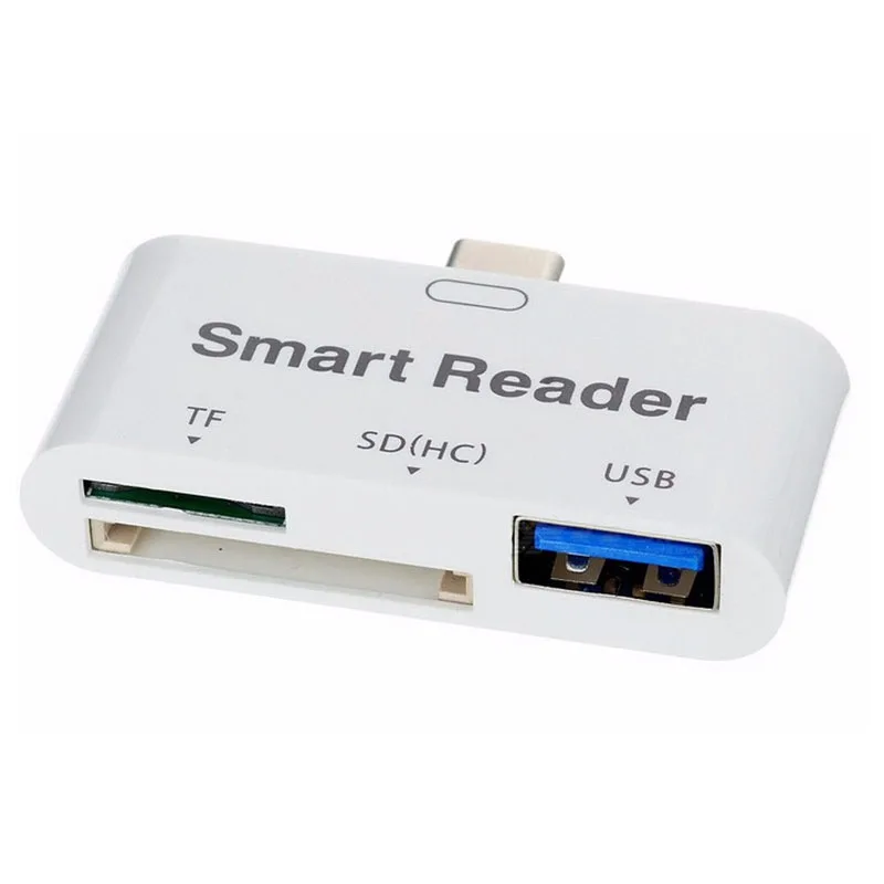 Новый Тип C OTG белый 3.1 USB c на 3.0 Женский адаптер и TF sd smart card reader Лидер продаж|usb-c