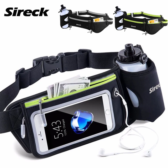 US $6.17 Sireck Running Waist Bag Men Women Sport Running Bag Hydration Belt Waterproof Gym Fitness Trail Ru