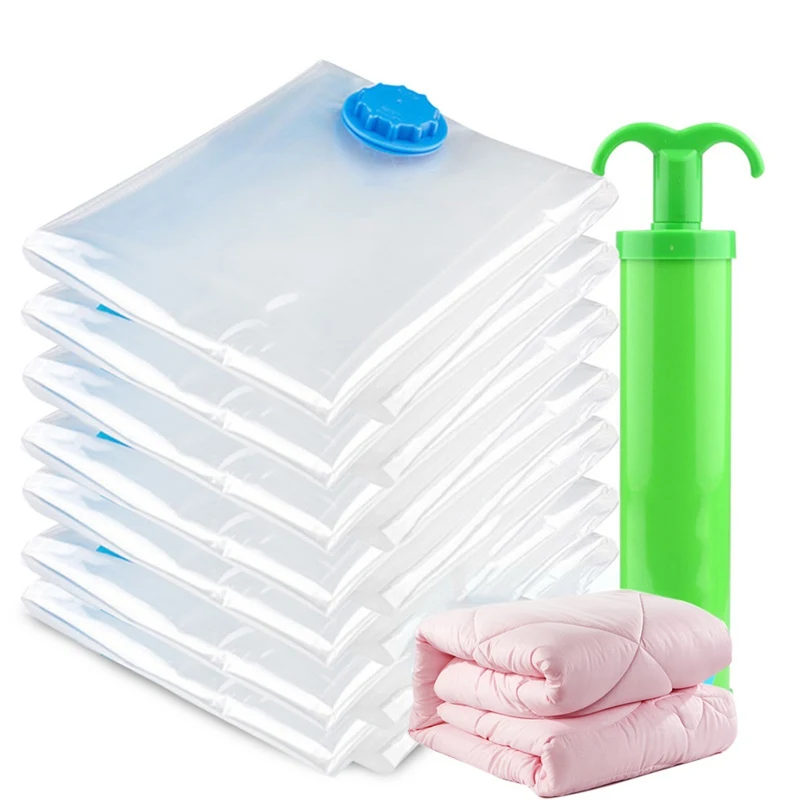 Hot Vacuum Bag Storage Organizer Transparent Border Foldable Extra Large Seal Compressed Travel