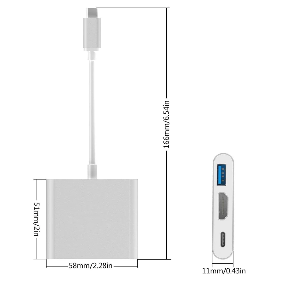 SeenDa USB 3 1 Type C адаптер с несколькими портами для HDMI 0 концентратор сплиттер Macbook