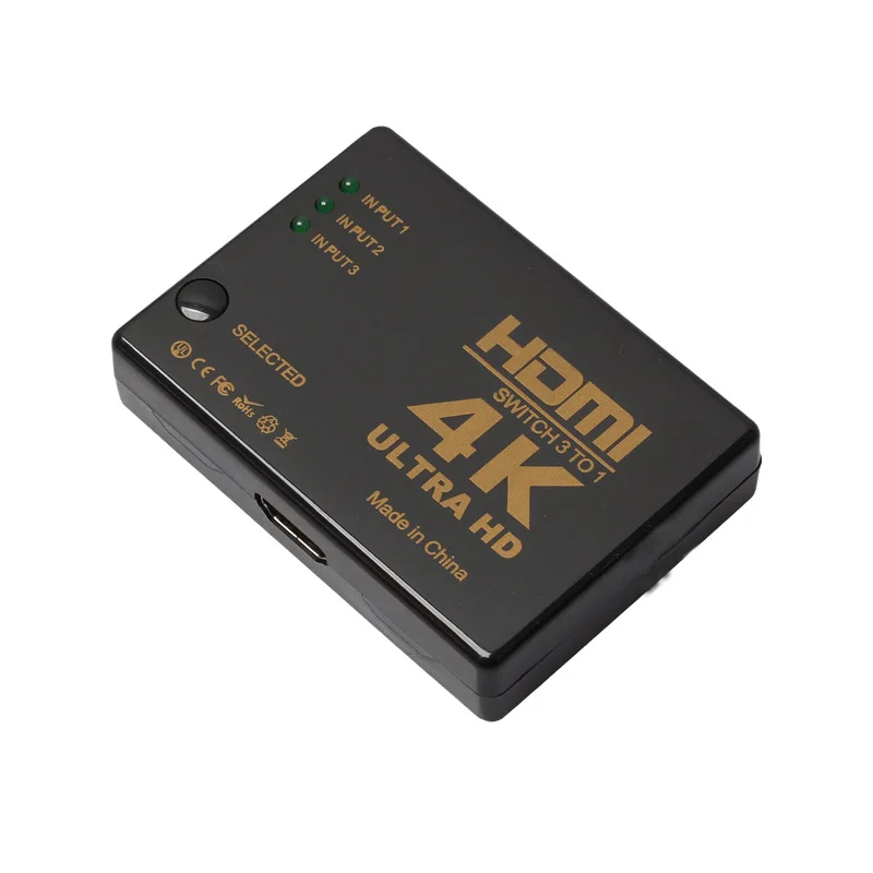 1 шт 3 Порты и разъёмы 4 K * 2 HDMI коммутатора переключатель Ultra HD Splitter с ИК пульт